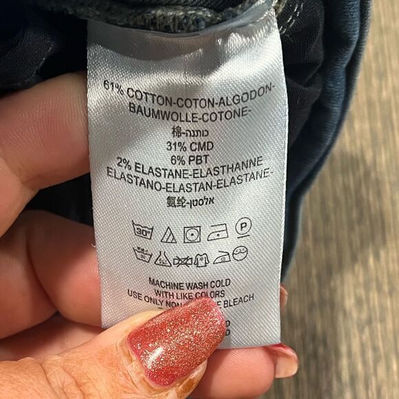 Free People Medium Wash Blue Distressed Raw Hem Skinny Jeans Size 28 - Picture 11 of 11